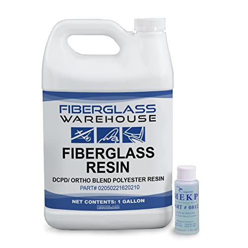 Fiberglass Warehouse Fiberglass Resin – Premium Marine Grade Fiberglass  Resin for Laminating, Coating and Repair - Gallon with 2oz MEKP – Low